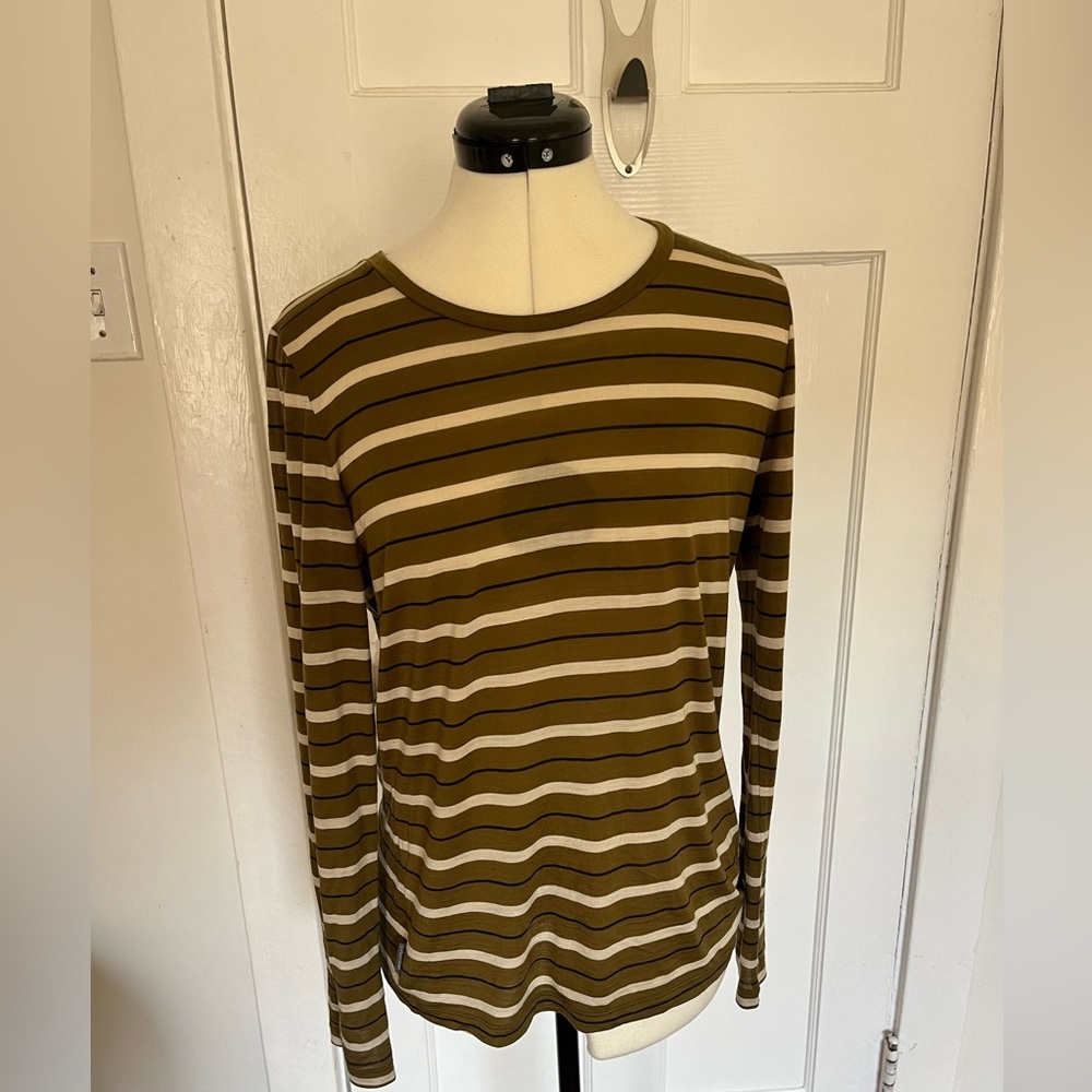 Icebreaker Base Layer Long Sleeve Striped Merino Lyocell shirt